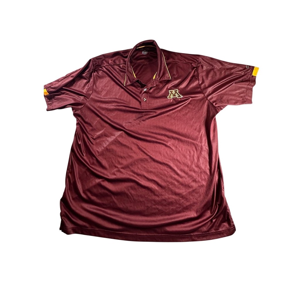 Champion‎ Minnesota Gophers Maroon Polo Shirt Mens 2XL Athletic Golf